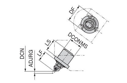 Ceratizit TOP ADJ. CARTRIDGE D=22 W3014 CoreLine - Precision Turning Insert (angled installation) - M31 6284843000 (0756539)
