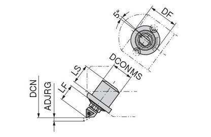 Ceratizit CARTRIDGE, Top Adjust D=19.05 W3213 CoreLine - Precision Turning Insert (angled installation) - M31 6284836500 (0756542)
