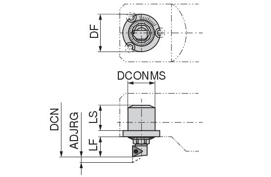 Ceratizit CARTRIDGE, TOP ADJUST, W3014 D=22 CoreLine - Precision Turning Insert (radial installation) - M31 6284949500 (0756536)