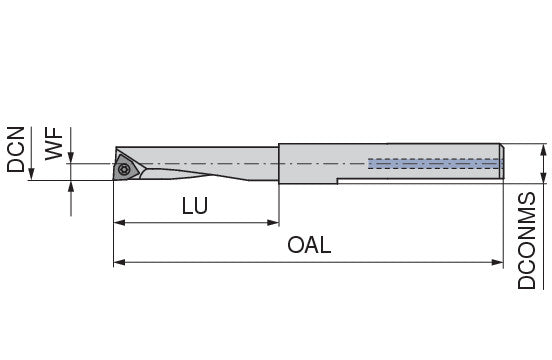 Ceratizit BORING BAR WITH THROUGH COOLANT Ø5,6 CoreLine - bar, Vibration-optimized - hi.flex 6285210600 (0756251)