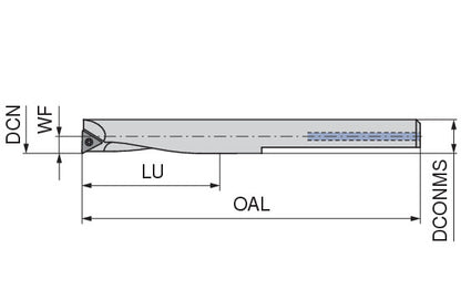 Ceratizit BORING BAR UJ 9.0 C.DIA. 8MM SHK R.H. CoreLine - bar, Vibration-optimized - hi.flex 6285200800 (0756219)