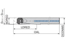 Ceratizit ADAPTOR Ø12 KOMET MicroKom - Carbide Boring Shank 6285301300 (0756449)