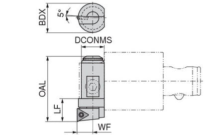Ceratizit CARTRIDGE FF 12-T06-39 CoreLine Precision Turning Insert 6285513900 (0755988)