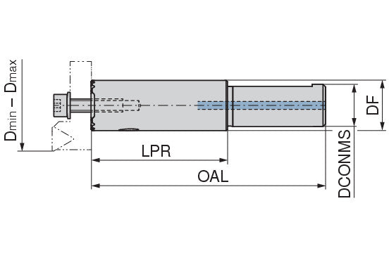 Ceratizit Body With Serration Ø25-63/0.984"-2.48 CoreLine Serrated hi.flex 6286106300 (0753491)