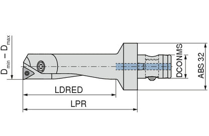 Ceratizit ADJUSTABLE BORING BAR ABS32-VE24U SpinTools hi.flex 6286803089 (0756439)