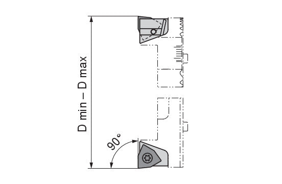 Ceratizit Insert Seating 90° D54; SpinTools - Indexable - Twin G01 6287312400 (0756392)