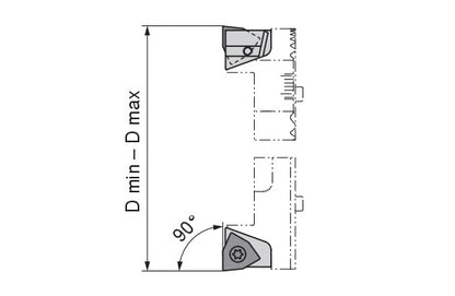 Ceratizit Insert Seating 90° D54; SpinTools - Indexable - Twin G01 6287312400 (0756392)