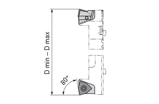 Ceratizit Insert Seating 80° D54; SpinTools - Indexable - Twin G01 6287405300 (0756394)