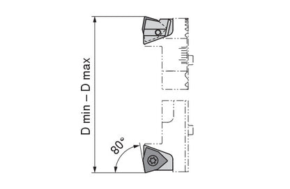 Ceratizit Insert Seating 80° D54; SpinTools - Indexable - Twin G01 6287405300 (0756394)