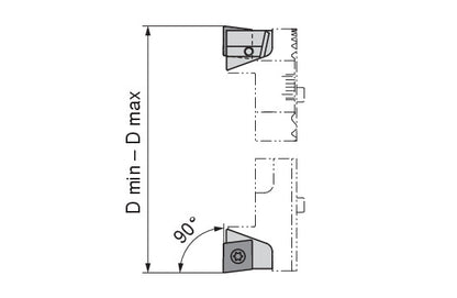 Ceratizit Insert Seating Ø83-124 Ø109-167 D54; SpinTools Indexable 90° Twin G01 6287816700 (0756401)