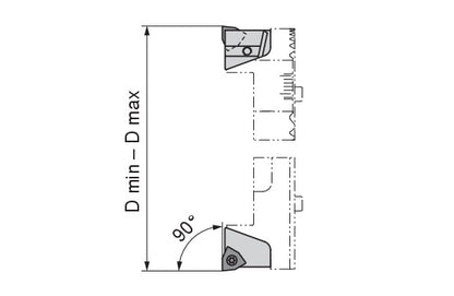 Ceratizit SEATING Ø 83-124/Ø109-167/90° W2924 SpinTools Indexable Insert Twin G01 6287916700 (0756405)