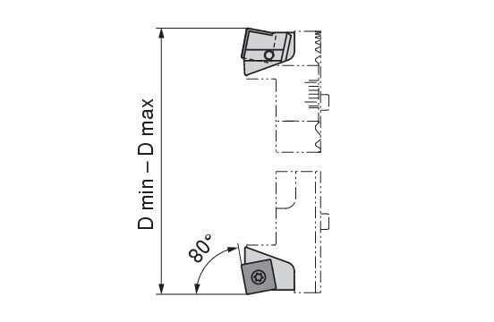 Ceratizit Insert Seating D54; SpinTools - Indexable 80° - Twin G01 6288016700 (0756409)