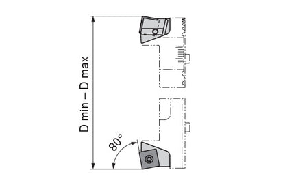 Ceratizit Insert Seating D54; SpinTools - Indexable 80° - Twin G01 6288021500 (0756410)