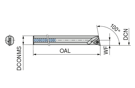 Ceratizit TURNING TOOL Z10L100-U4-25 CoreLine Boring Bar 6282701000 (0756297)