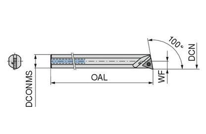 Ceratizit TURNING TOOL Z10L100-U4-25 CoreLine Boring Bar 6282701000 (0756297)