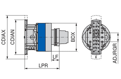 Ceratizit UAS160-HSK100-EM-G-50-3 KOMtronic U Axis KOMET U-axis UAS-160-3 6000515055 (0759651)