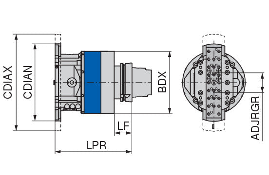 Ceratizit UAS160-HSK100-EM-G-50-3 KOMtronic U Axis KOMET U-axis UAS-160-3 6000515055 (0759651)