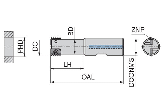 Ceratizit GZG.14,5/20.HB.20.60,0.IK ModuThread - Circular milling cutter 5084102000 (0731028)