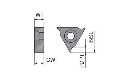 Ceratizit S300.03.2,34.10,6 TI500 CoreLine - Milling Insert Without profile, Ground Ready-for-use - System 50851304 (0769654)