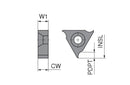 Ceratizit S300.03.3,0.10,6 TI500 ModuSet - Milling Inserts Without profile, Ground Ready-for-use 50851306 (0769655)