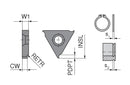 Ceratizit S300.01.0,98.23,0.OKB TI500 ModuSet - Milling Inserts For circlip Grooves Without Chamfer 50853328 (0769693)