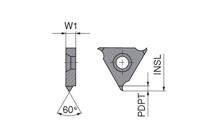 Ceratizit S300.03.M1,0.10,6.IR/IL TI500 CoreLine - Thread Milling Insert - Full Profile - System 50859304 (0769709)