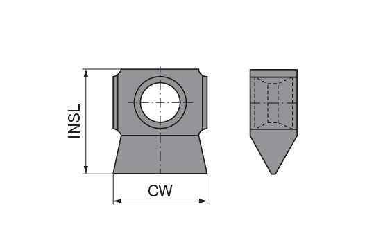 Ceratizit EAW.16,5.M1,5-3,0 TIN CoreLine Thread Milling Insert Partial Profile 50867115 (0769750)