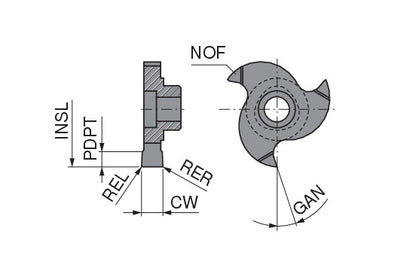 Ceratizit POLYGON.10.4,0.25,0.0°.Z3 TI500 CoreLine - Milling Insert Without Profile - 50875330 (0769778)