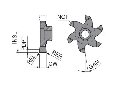 Ceratizit POLYGON.7.3,0.16,0.6°.Z6 TI500 CoreLine - Milling Insert Without Profile - 50876302 (0769788)