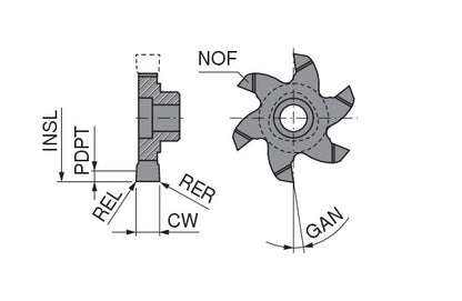 Ceratizit POLYGON.10.2,0.27,7.6°.Z6 TI500 CoreLine - Milling Insert Without Profile - 50876332 (0769806)