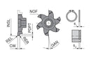 Ceratizit POLYGON.9.1,38.20,0.6°.Z6.OKB TI500 ModuSet - Milling Inserts For circlip Grooves Without Chamfer 50880314 (0769840)