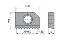 Ceratizit GZG.14,5.PG18.I/E TI500 ModuThread - Thread Milling Insert 50894302 (0770019)