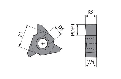 Ceratizit Insert TNAX 2206ZZ..R-620-BK8425; CoreLine Milling Inserts For circlip Grooves Without Chamfer 5089922000 (0756550)