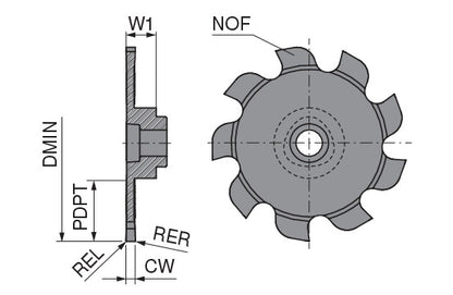 Ceratizit POLYGON.6.14.1,5.Z6 TI500 CoreLine - Milling Insert For Part-off - 5180014000 (0770319)
