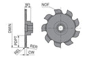 Ceratizit POLYGON.9.32.1,5.Z9 TI500 ModuSet - Milling Insert For Part-off 5180032000 (0770321)