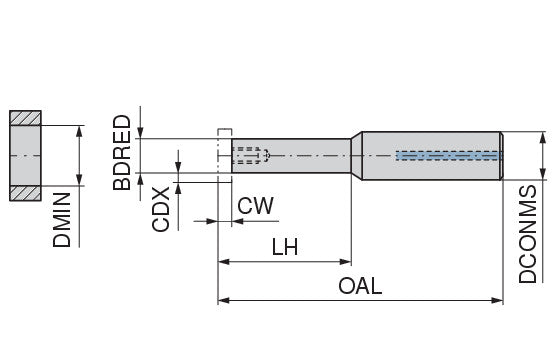 Ceratizit MINIMILL.28.HA.20.35,7 ModuSet - Circular Milling cutter, Extra Short 53004835 (0771501)