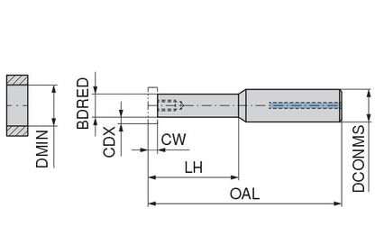 Ceratizit MINIMILL.10.HA.16.15,2 CoreLine - Circular Milling cutter, Extra Short - 53004015 (0771493)