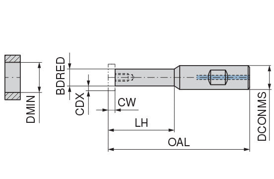 Ceratizit MINIMILL.10.HB.12.42.1,4/2,5 HM CoreLine - Circular Milling cutter, Vibration-damped - 53001042 (0771455)