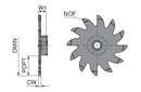 Ceratizit MINIMILL.XL.50.0,5.Z12 CWX500 ModuSet - Milling Insert For Slot And Multipurpose Milling 5301700500 (0771732)
