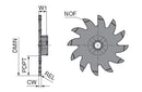 Ceratizit MINIMILL.XL.50.1,5.Z12 CWX500 ModuSet - Milling Insert For Slot And Multipurpose Milling 5301701500 (0771734)