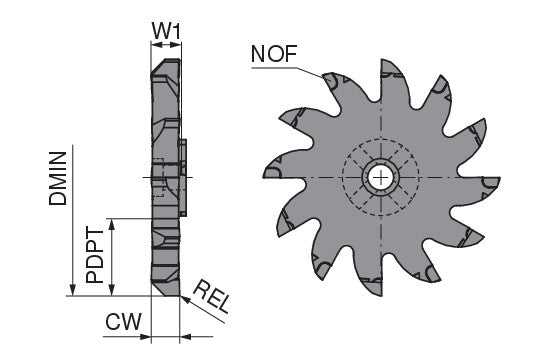 Ceratizit MINIMILL.XL.50.4.Z12 CWX500 CoreLine - Milling Insert For Slot And Multipurpose Milling - 5301704000 (0771738)