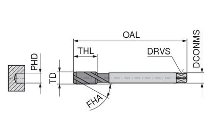 Ceratizit SL15 ST.M16.ISO2-6H.DIN376-C Blind Hole Machine tap, Right Hand 22063160 (0748080)