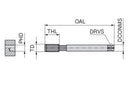 Ceratizit DuoForm EC SN.M14.ISO2X.DIN2174-C TIN Through Hole / Blind Hole Machine Thread formers, Right Hand 22106140 (0748203)