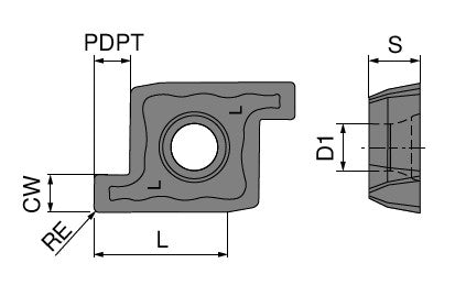 Ceratizit PM 25LG 353004-M20 CTPP430 EcoCut HM indexable Insert PM-L 70289530 (0752221)