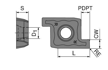 Ceratizit PM 25RG 353004-M20 CTPP430 EcoCut HM indexable Insert PM-R 70289531 (0752222)