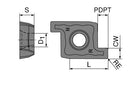 Ceratizit PM 25RG 353004-M20 CTPP430 EcoCut HM indexable Insert PM-R 70289531 (0752222)
