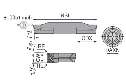 Ceratizit AX10-E3.00N0.30-20-F50 CTP1340 Grooving Insert 70327010 (0751773)