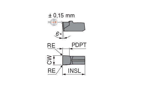 Ceratizit LX E8.00N0.80-M2 CTCP325 Insert 70337928 (0752169)