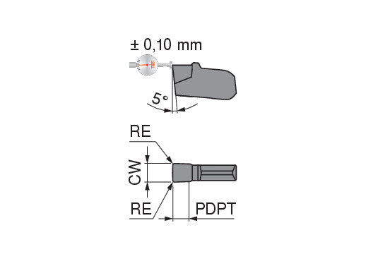 Ceratizit SX E4.00N0.40-M2 CTCP325 Insert 70343924 (0752170)