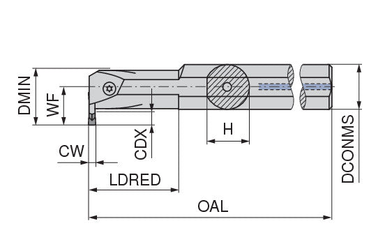 Ceratizit I20R90-2.0D-GX16-2 MonoClamp Radial Mono-boring Bars 70892620 (0751767)
